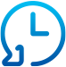 Icon depicting a clock with an arrow pointing counter-clockwise